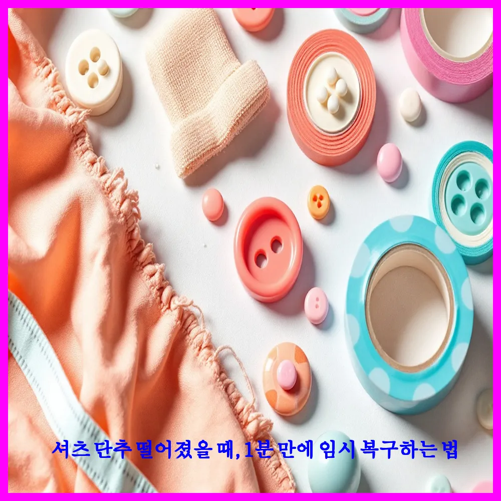 셔츠 단추 떨어졌을 때, 1분 만에 임시 복구하는 법