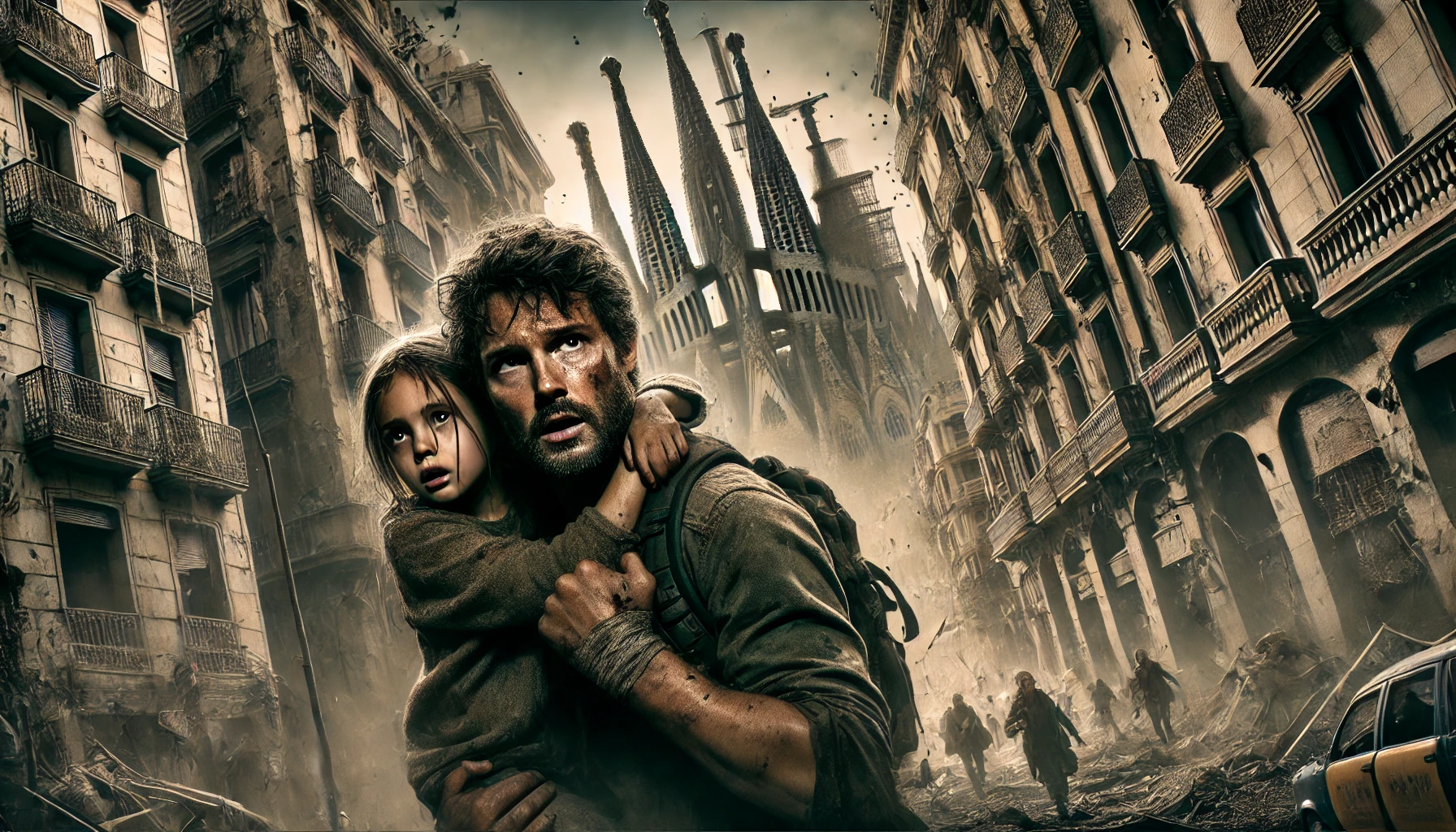 소녀를 안고있는 남자