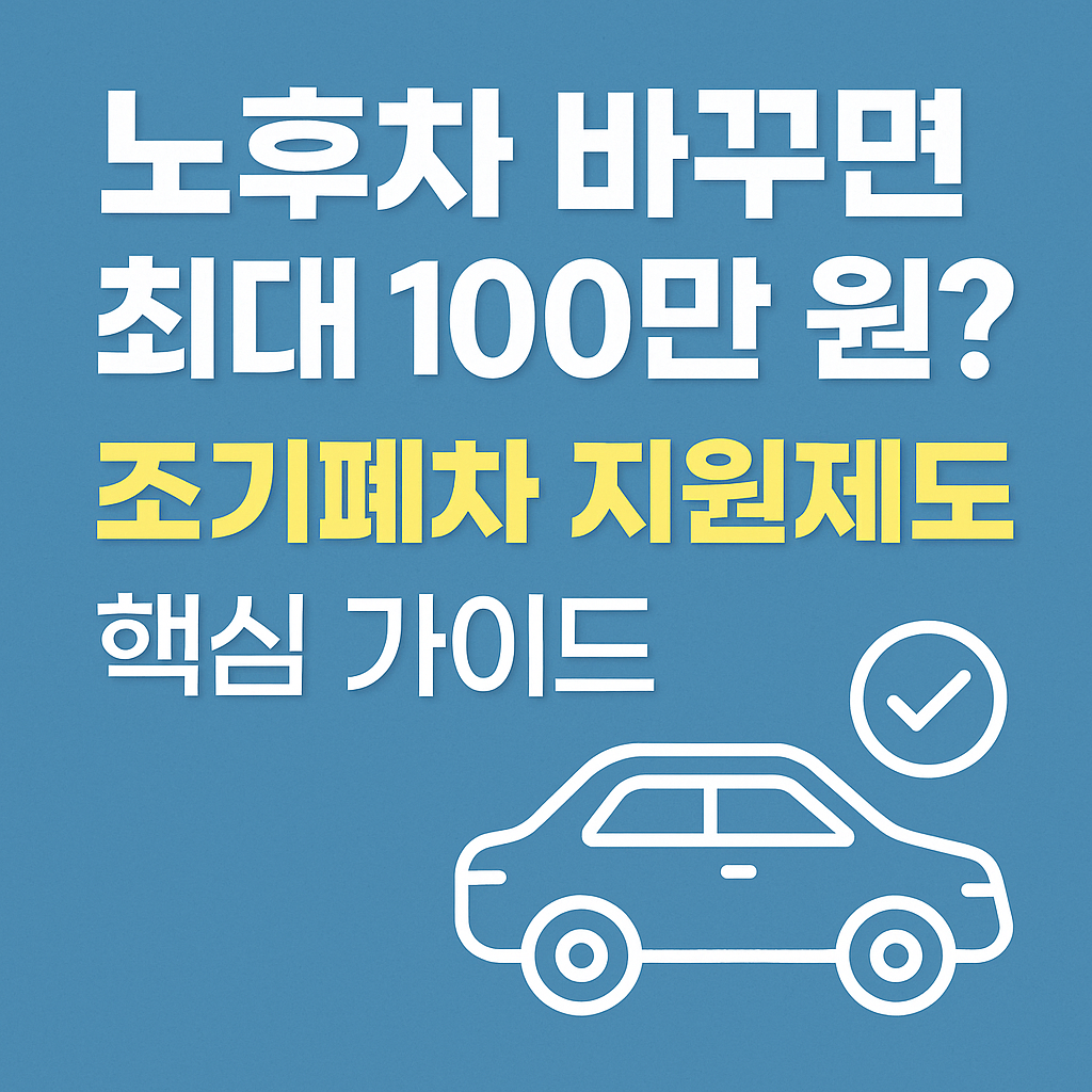 조기폐차 지원금 제도 핵심 요약 인포그래픽