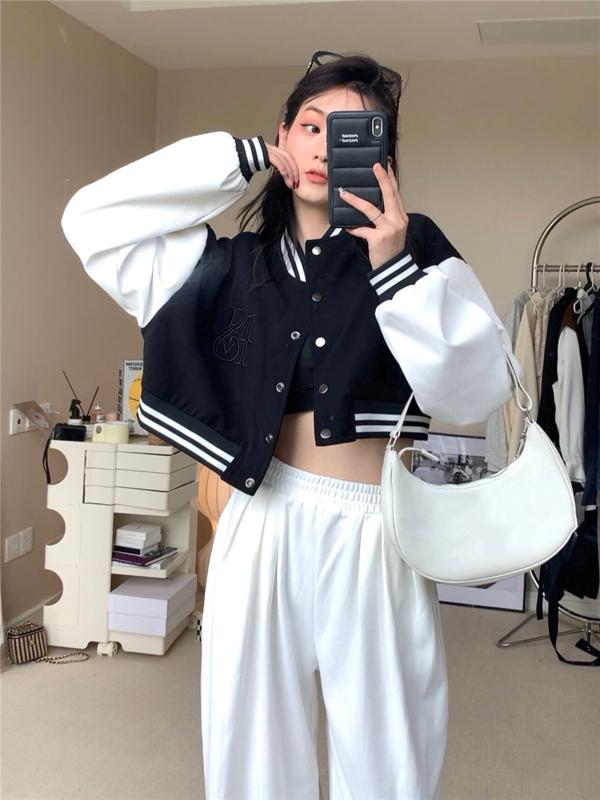 입고지연 프라즈 크롭 야구 점퍼