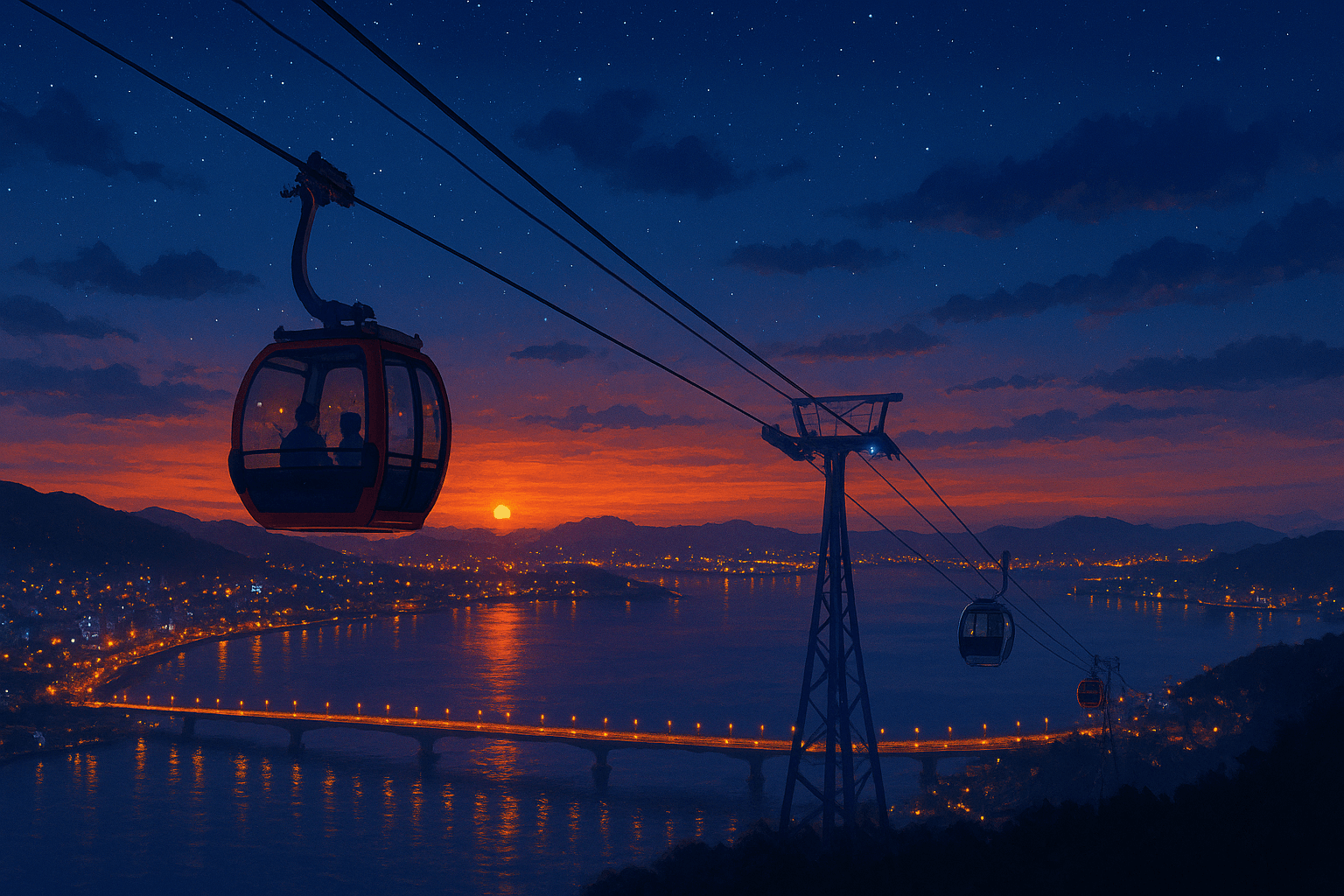 여수 해상 케이블카 야경 코스