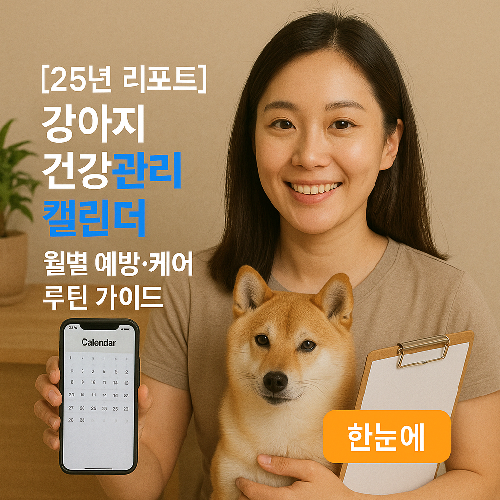 [25년 리포트] 강아지 건강관리 캘린더 – 월별 예방·케어 루틴 가이드
