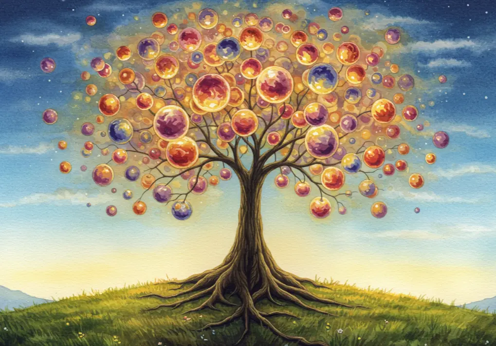 큰 나무에 열매가 가득 달린 꿈