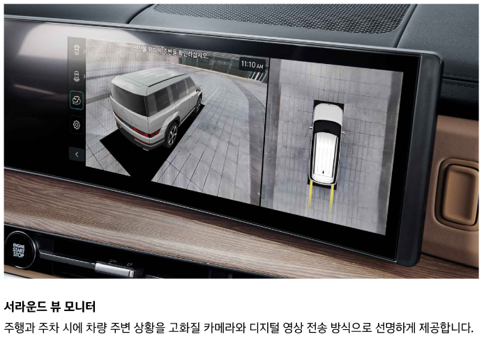 싼타페 인테리어 서라운드 뷰 모니터