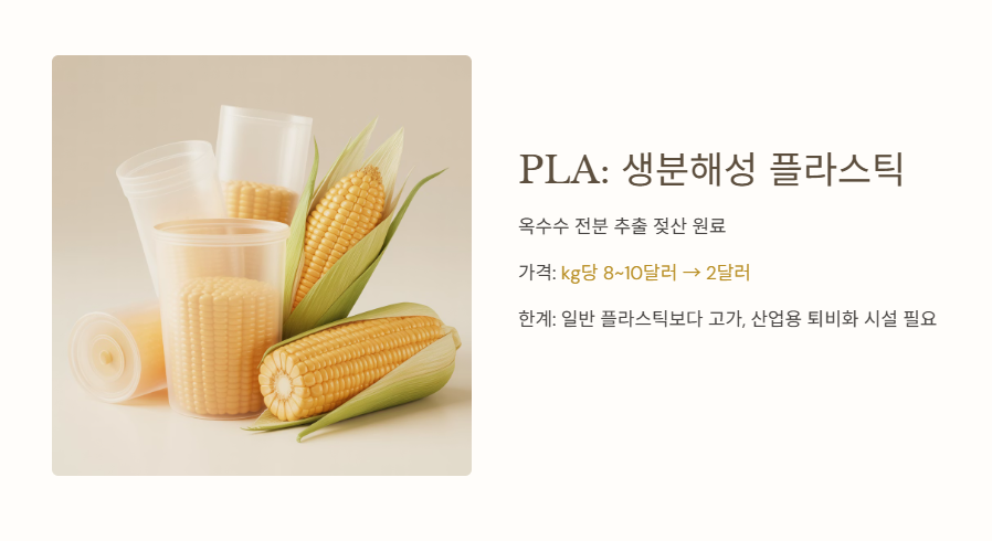 PLA: 생분해성 플라스틱