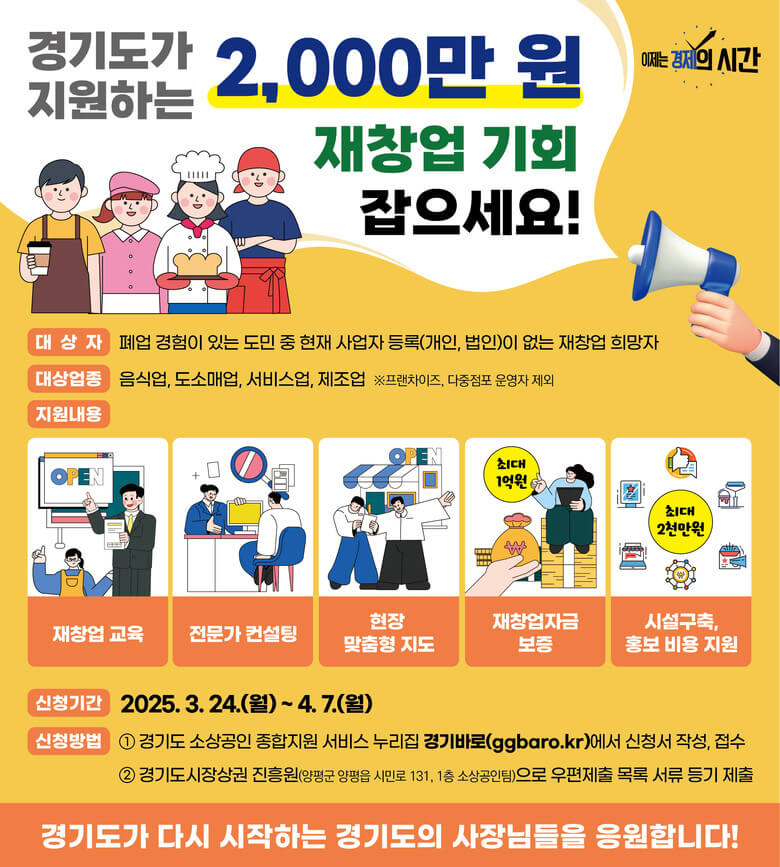 📢 경기도 폐업 소상공인 재창업 지원금 신청 방법 총정리