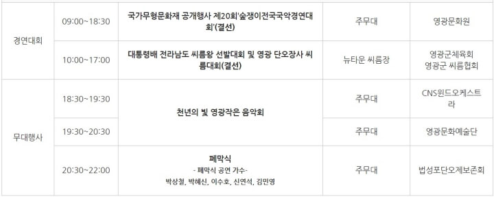 단오제 일정표