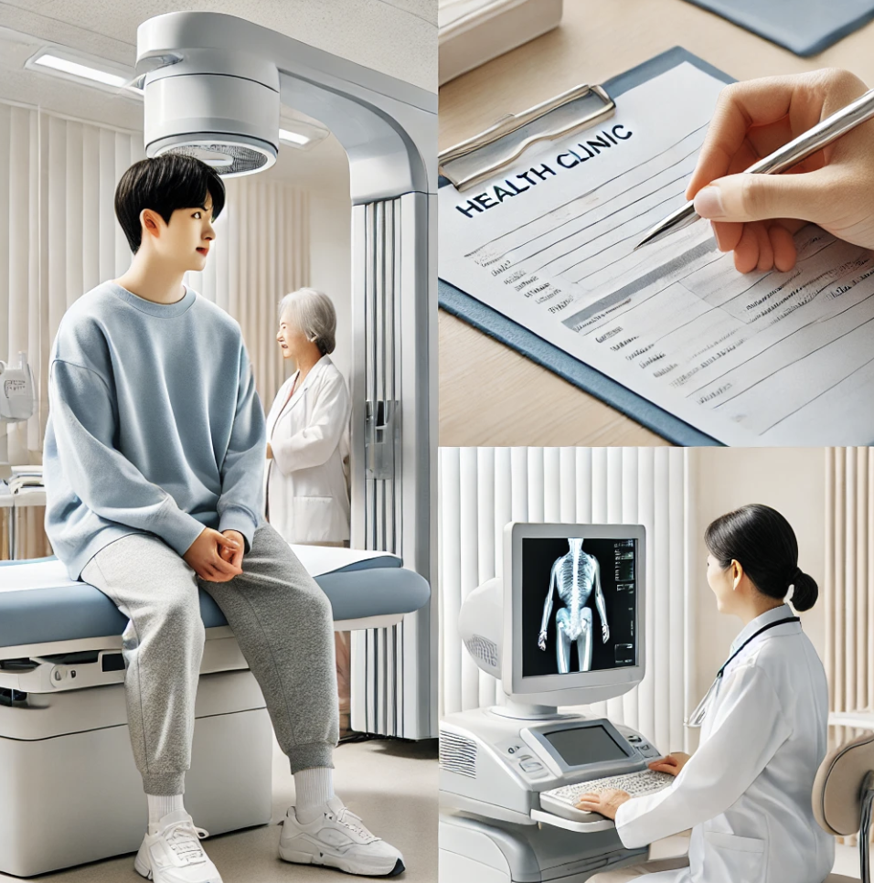 학생건강검진 체크 중