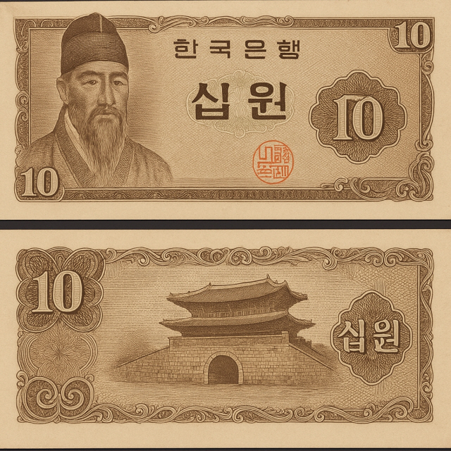 1970년 10원권 (이순신 장군)