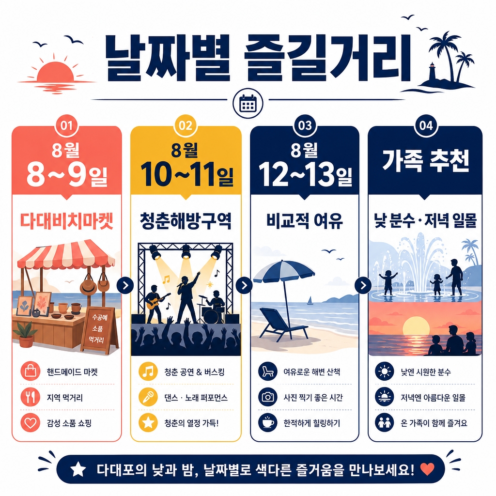 다대비치마켓과 청춘해방구역 열리는 날