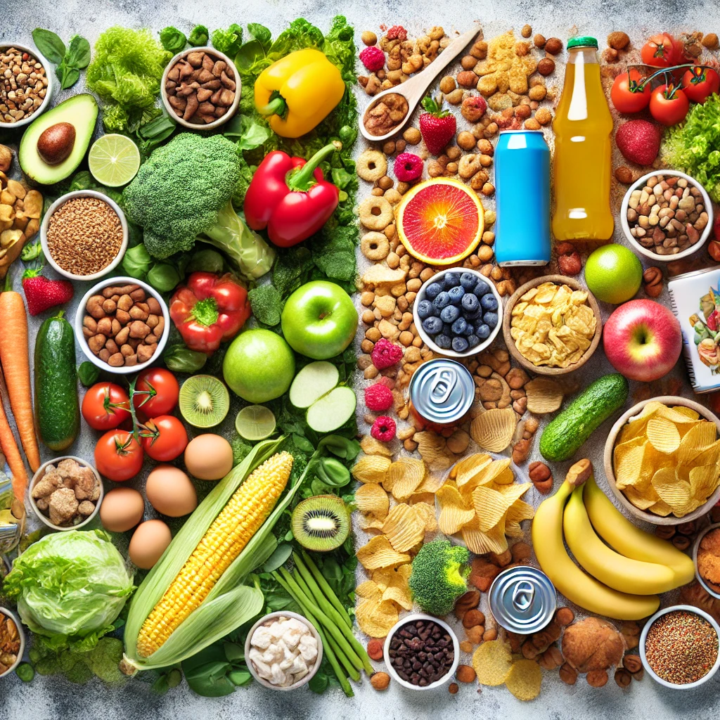 자연식품과 가공식품 비교