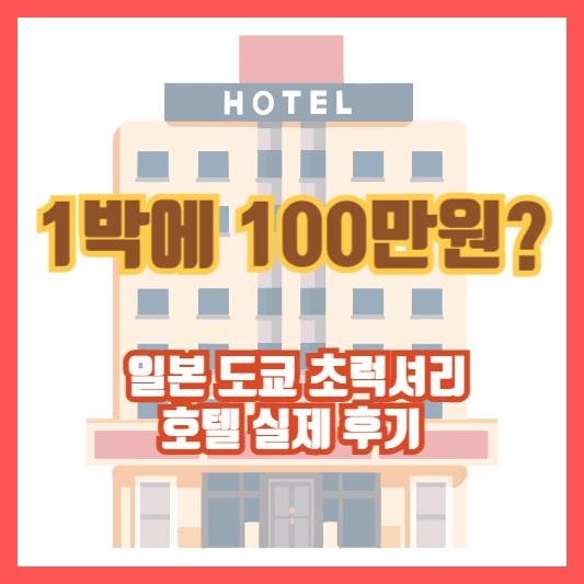1박에 100만원? 일본 도쿄 초럭셔리 호텔 실제 후기