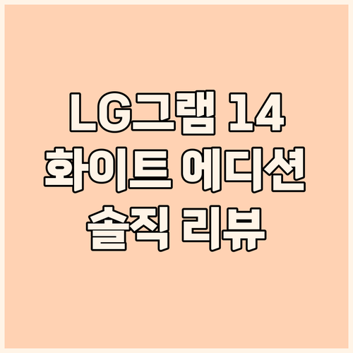 LG 그램 14 화이트 에디션 솔직 ..