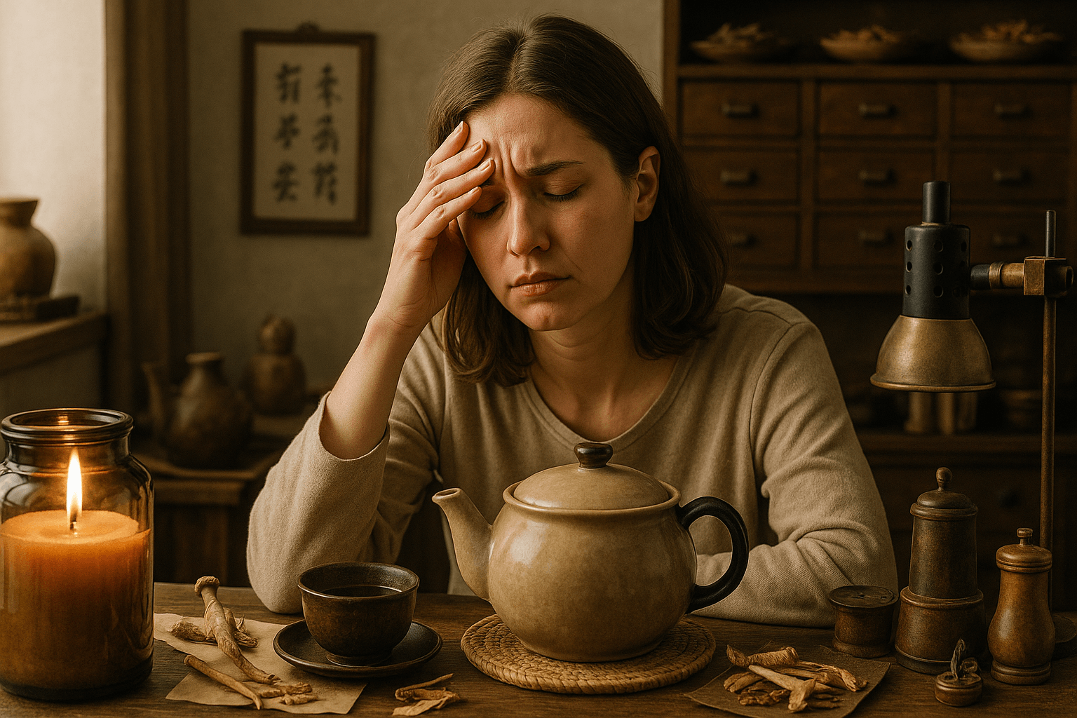 전통 한방 치료로 몸의 균형을 회복하며 만성염증을 관리하는 모습