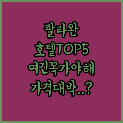 팔라완 푸에르토 프린세사 호텔 추천 ..