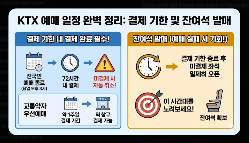 2026년 설날 KTX 예매 일정 및 팁 총정리