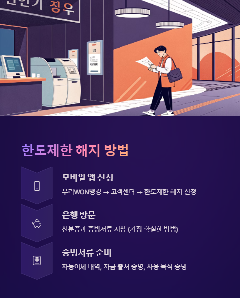 한도제한 해지 방법