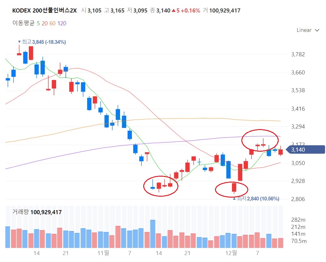 코덱스200선물인버스2X-차트