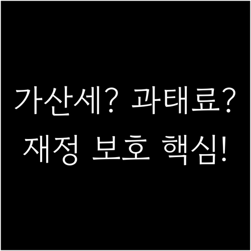 기업 재정 보호 관세법 가산세와 과태..