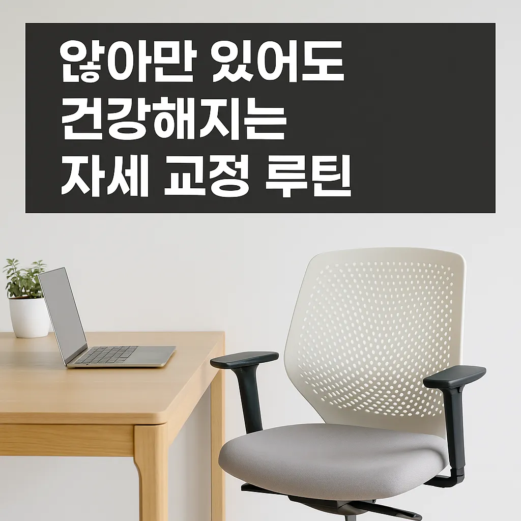 앉아만 있어도 건강해지는 자세 교정 루틴