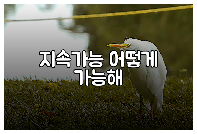 지속가능 어떻게 가능해