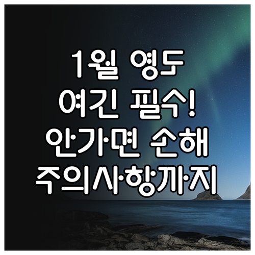 1월 부산 영도 여행 코스 명소 추천..