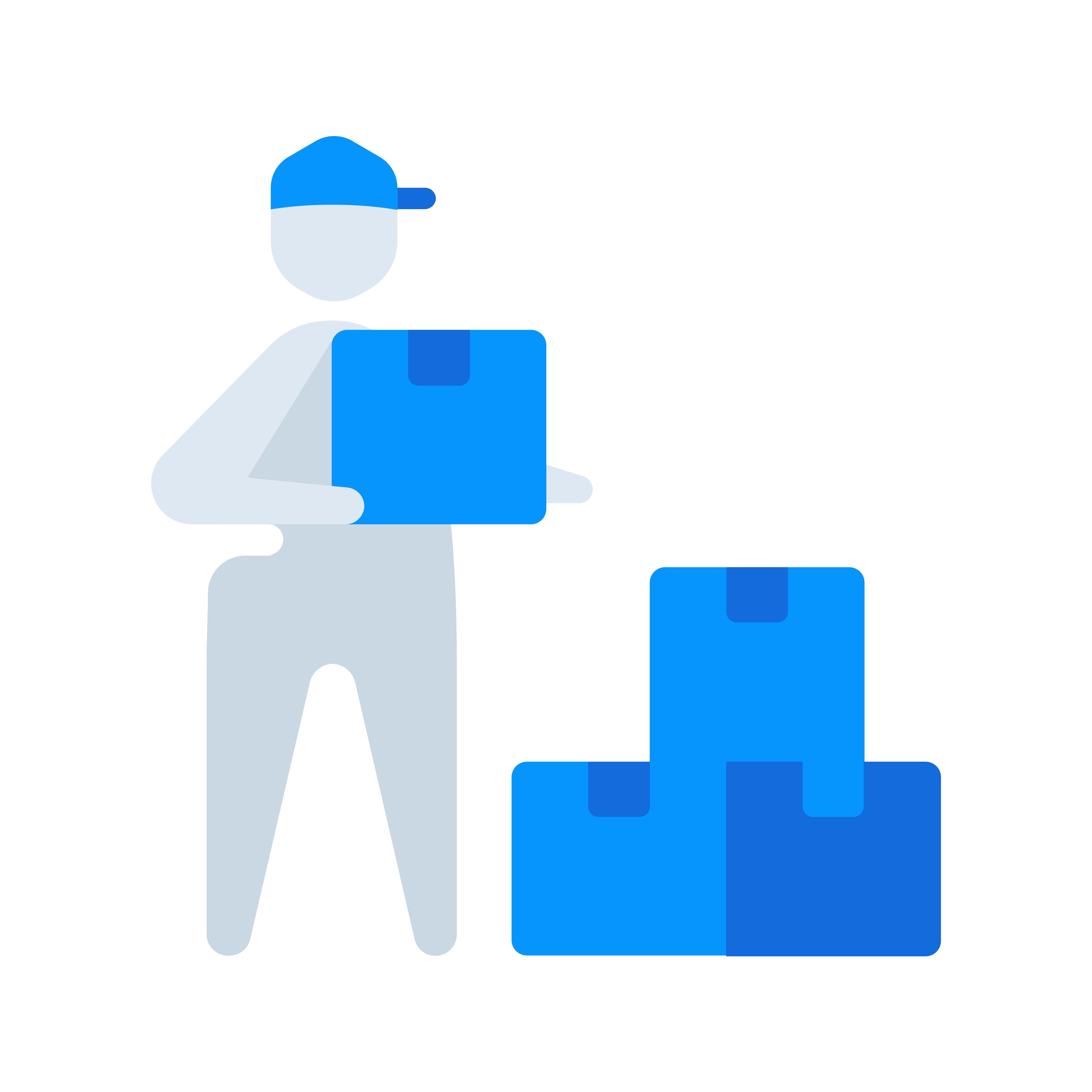 택배 가방을 든 라이더 이미지