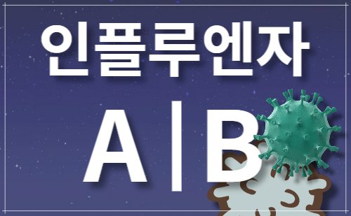 인플루엔자는 A형 B형이 있습니다.
