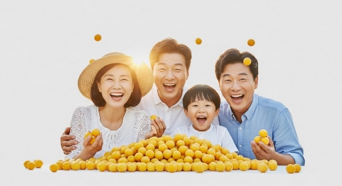 매실과 여름의 행복, 환하게 웃는 가족