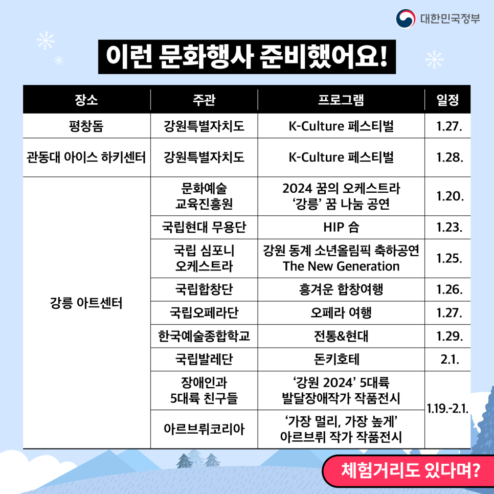 2024 강원 동계 청소년 올림픽 문화행사