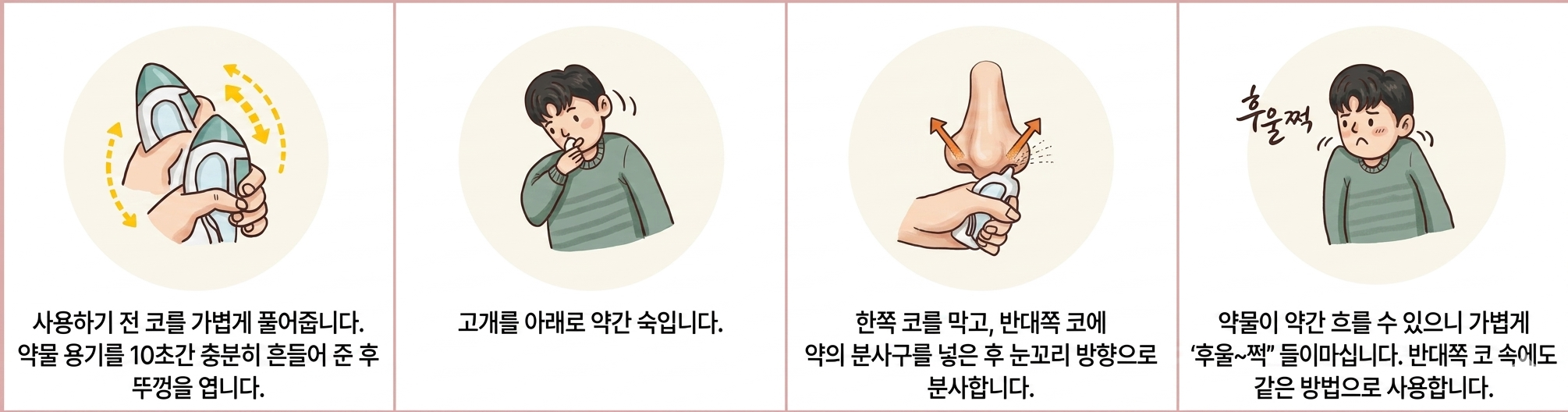 비강 분무 스테로이드 사용법 간단 정리