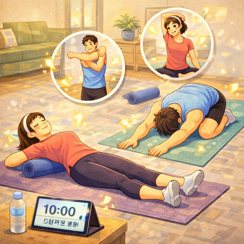 몸이 뻐근할 때 효과적인 10분 전신 이완 운동
