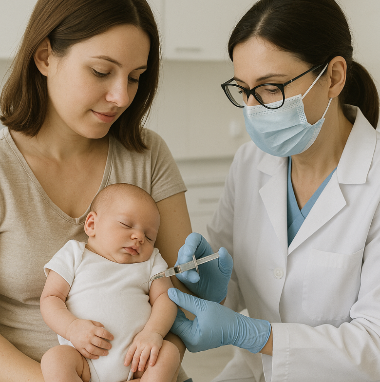 신생아 예방접종 관련 사진