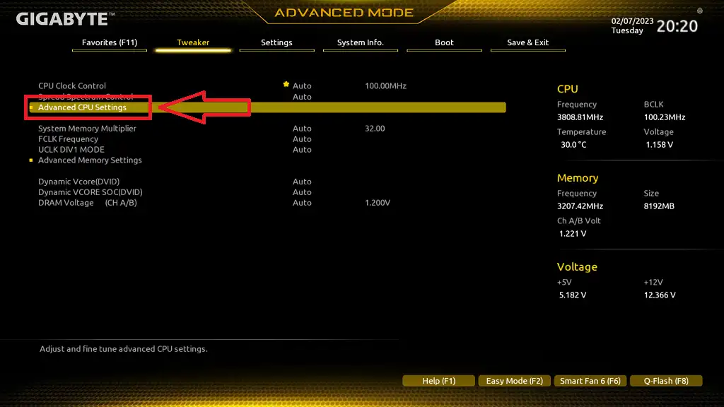 기가바이트 A520m k BIOS 가상화 설정 방법