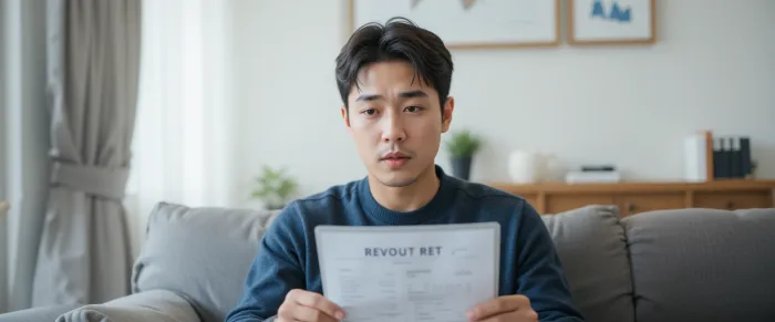 건강검진 결과 확인하는 남성