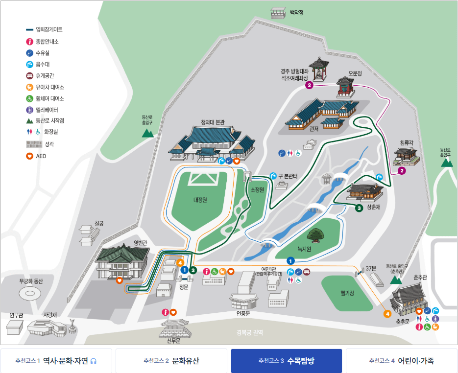 청와대 개방 예약 관람 주차 코스 사진