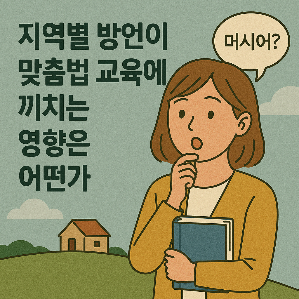 지역별 방언이 맞춤법 교육에 끼치는 영향은 어떤가