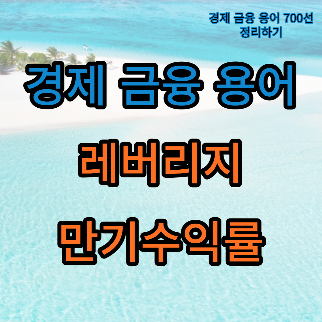 경제금융용어_레버리지_만기수익률