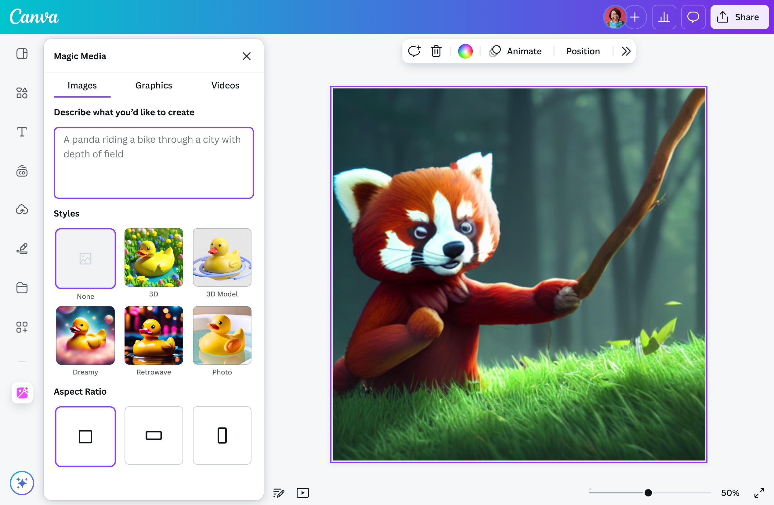 Canva AI 이미지 생성기 (디자인까지 한 번에 가능)