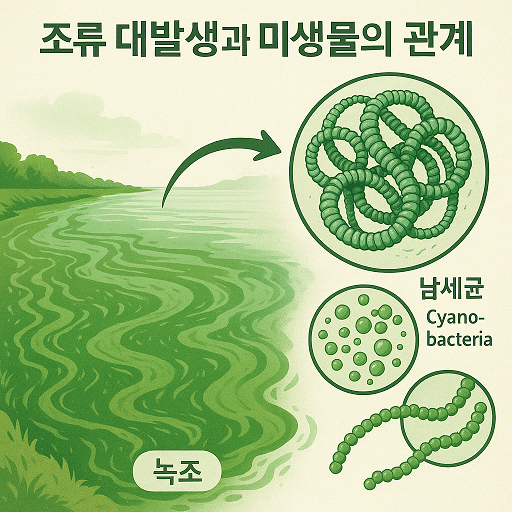 조류 대발생과 미생물의 관계 관련 사진