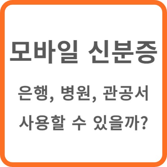 모바일 신분증 사용처