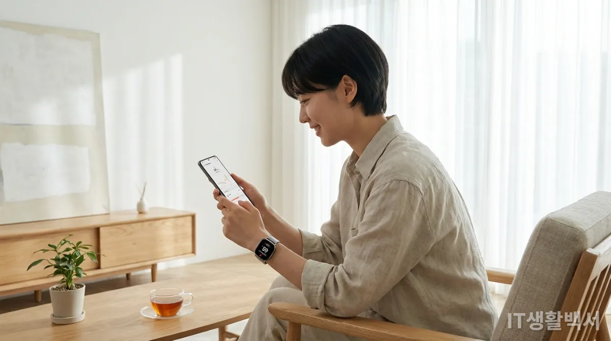 웨어러블 기기와 연동된 헬스케어 앱을 사용하는 한국인