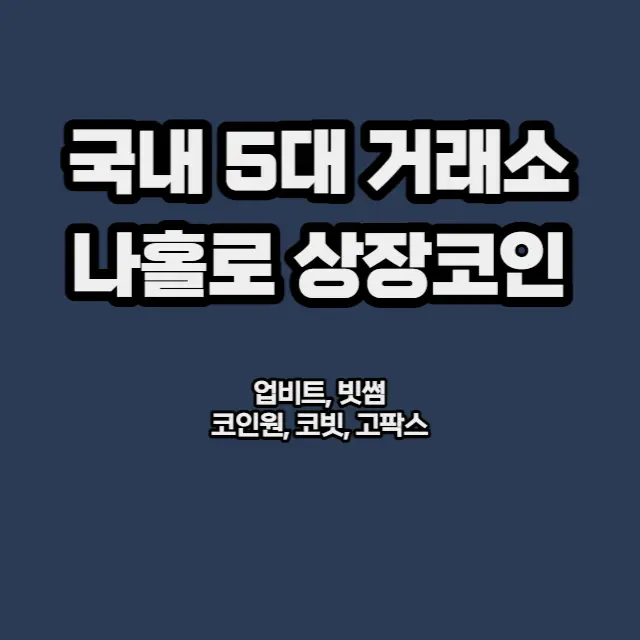 나홀로-단독상장-공동-보유-코인