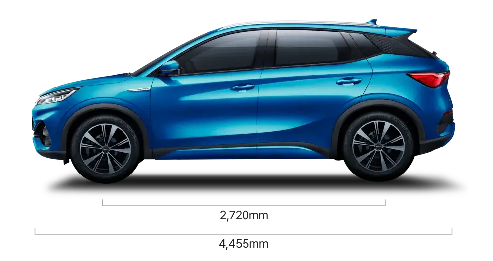 BYD 전기차 아토3 차량 사이즈 이미지 측면