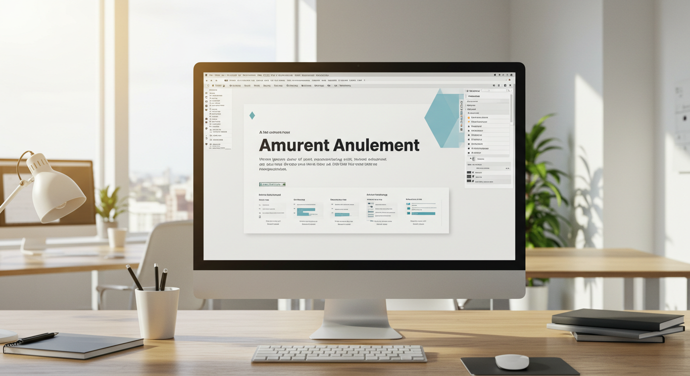 모니터 화면에 보이는 발표자료