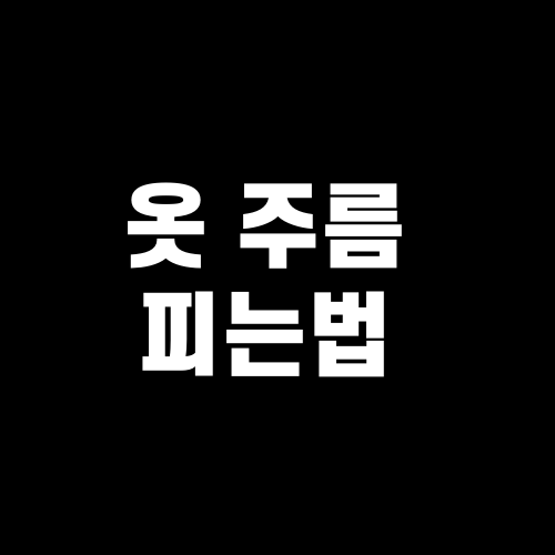 옷 주름 피는법 : 구겨진 옷 피는 법