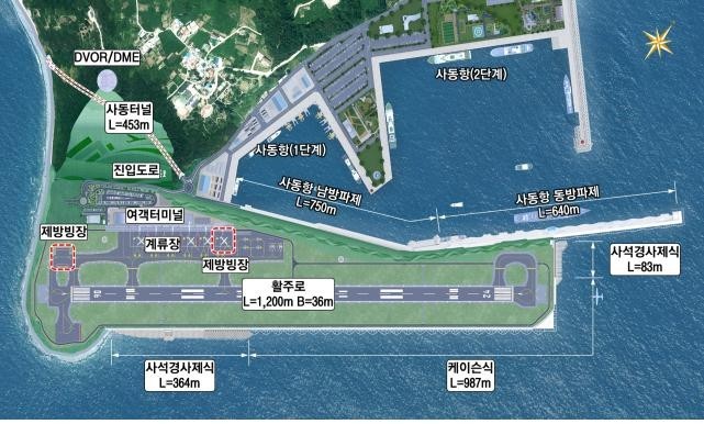 울릉도공항 위치와 완공시기 건설 시 환경문제 이후기대효과 
