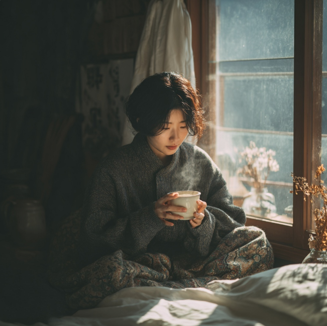 쌍화탕 즐기는 여인