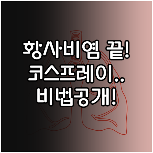 황사 미세먼지 비염 증상 완화법 및 ..