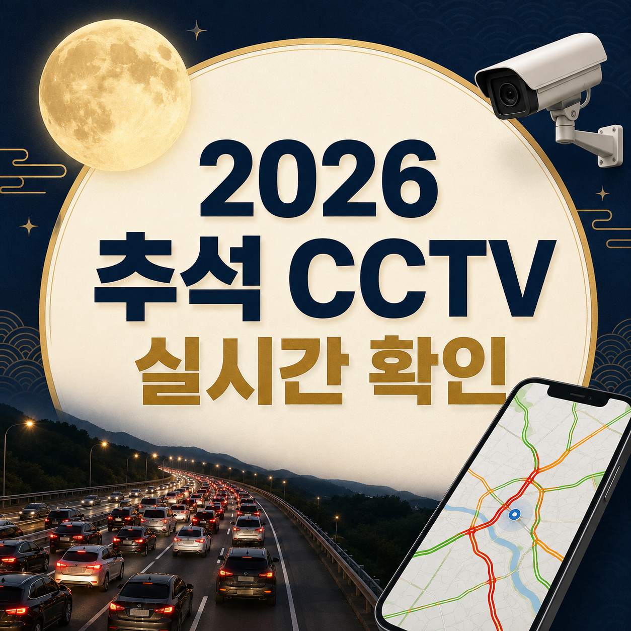 2026 추석 고속도로 CCTV와 실시간 교통상황을 확인하는 안내 이미지